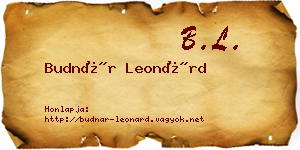 Budnár Leonárd névjegykártya